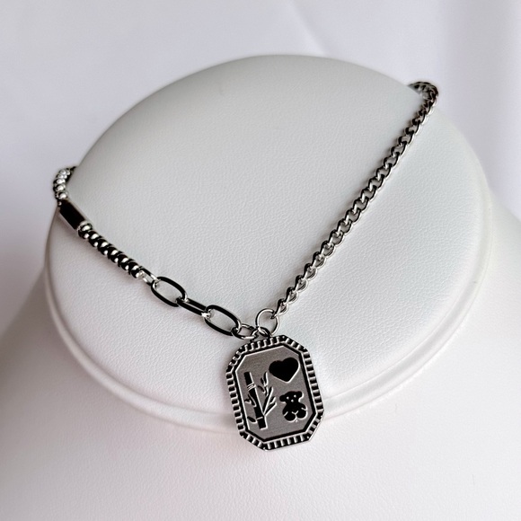 Silver Bracelet with Bear Charm - Picture 2 of 5